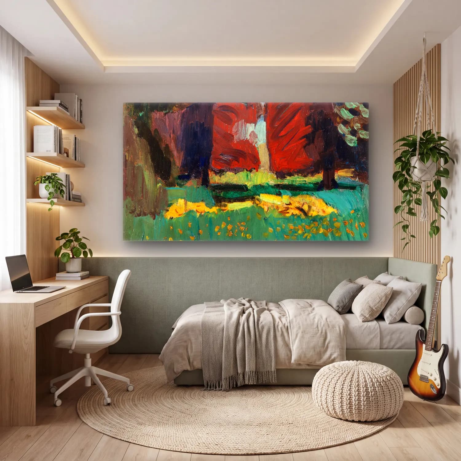 Henri Matisse – Purple Beeches cam tablo — genç odasında