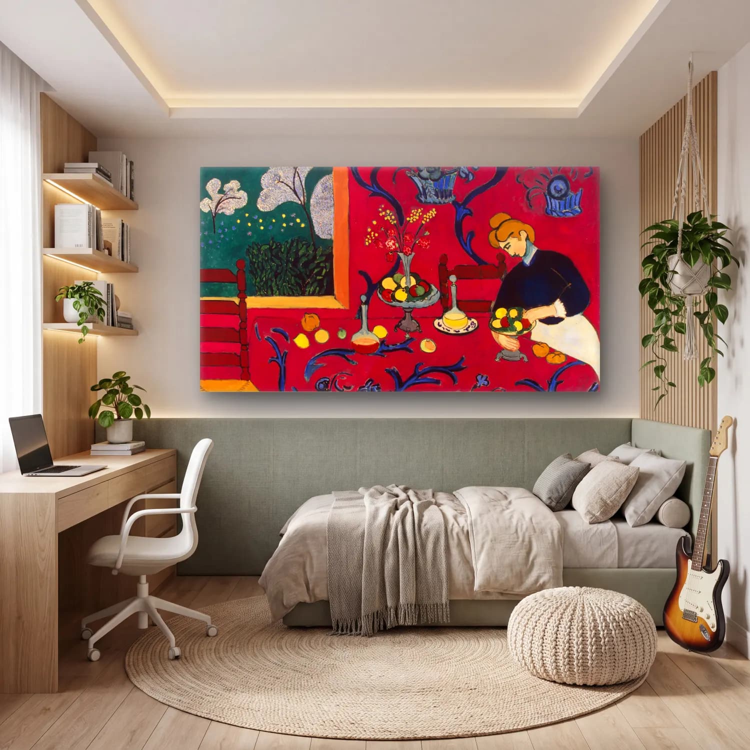 Henri Matisse – Red-room-Matisse cam tablo — genç odasında