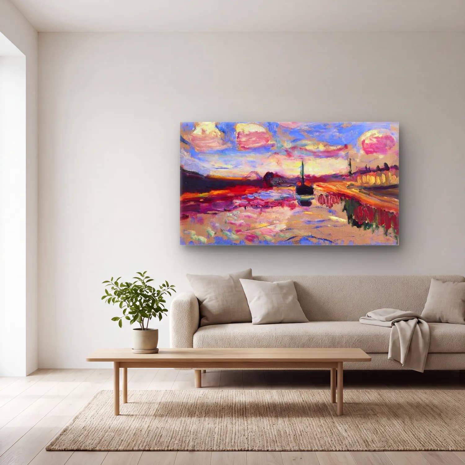 Henri Matisse – Seascape cam tablo — açık renk salonda