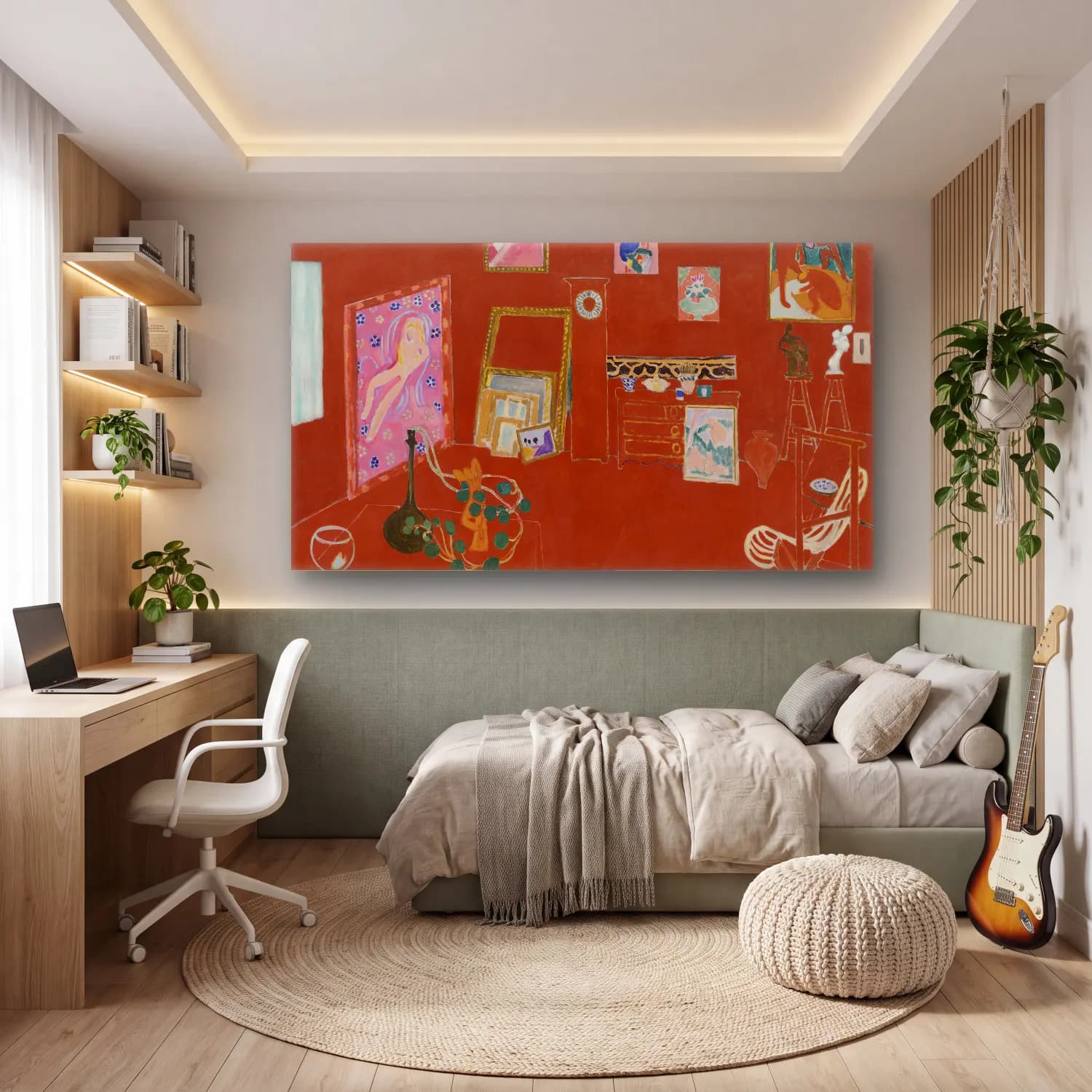 Henri Matisse – The Red Studio cam tablo — genç odasında
