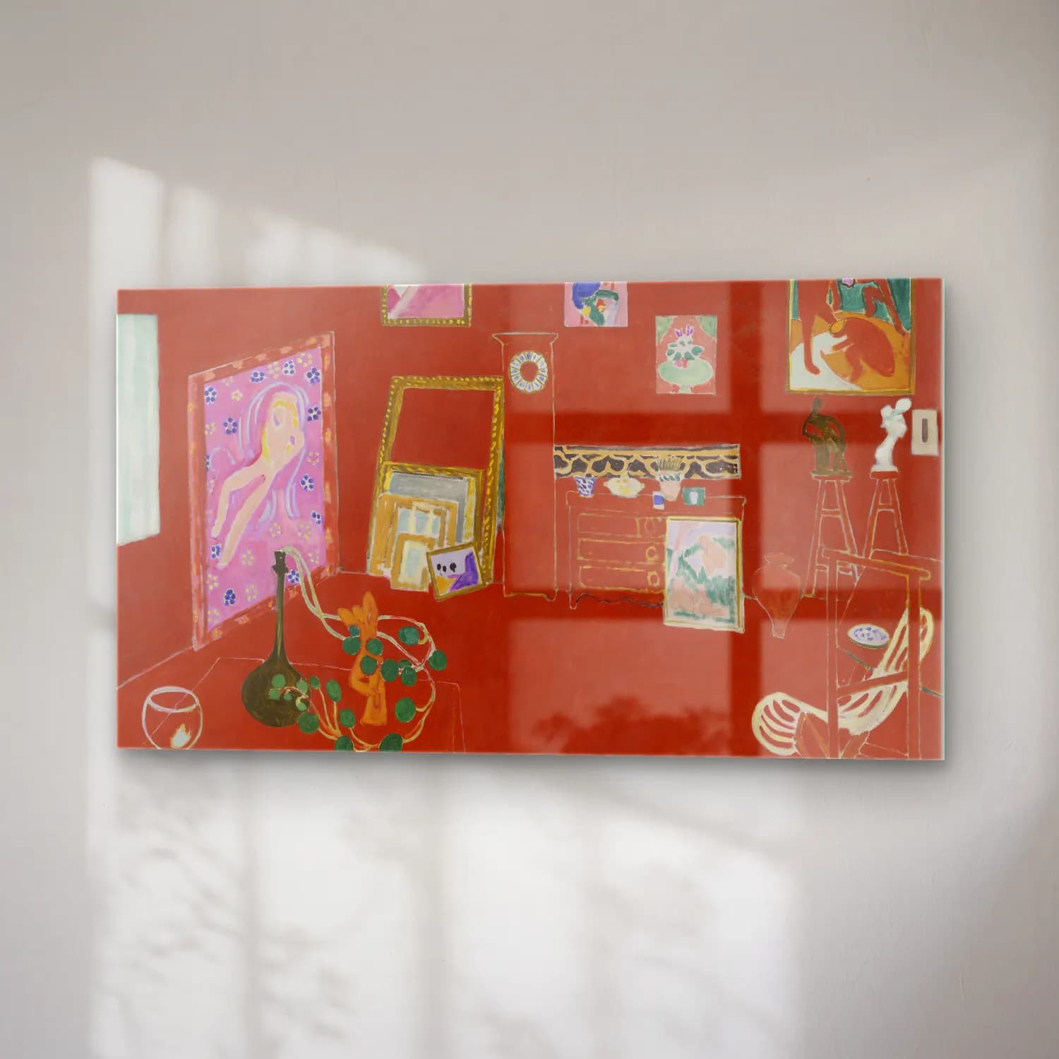 Henri Matisse – The Red Studio cam tablo — sağ açıdan görünüm
