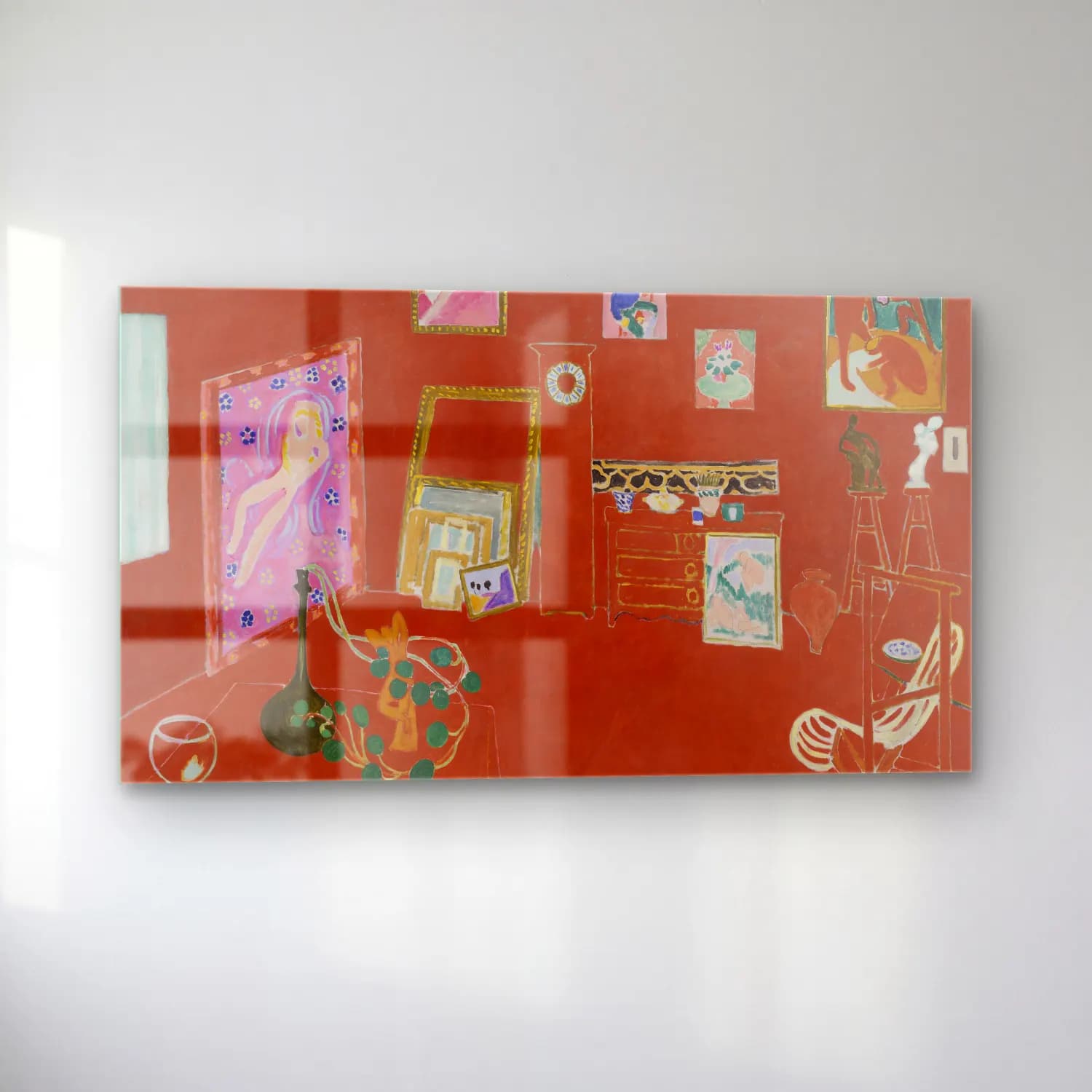 Henri Matisse – The Red Studio cam tablo — sol açıdan görünüm