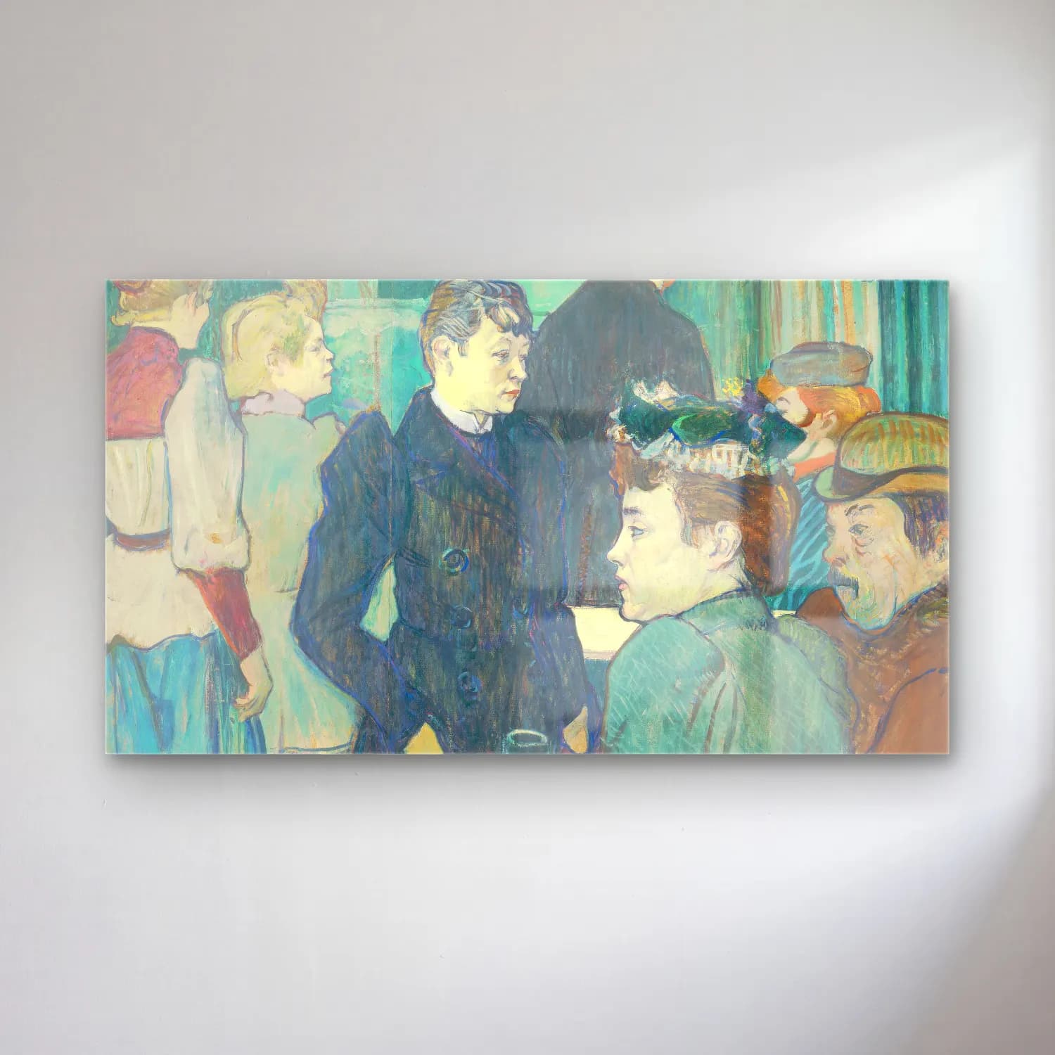 Henri de Toulouse-Lautrec – A Corner of the Moulin de la Galette cam tablo — Henri de Toulouse-Lautrec – A Corner of the Moulin de la Galette — empresyonist kadın portresi