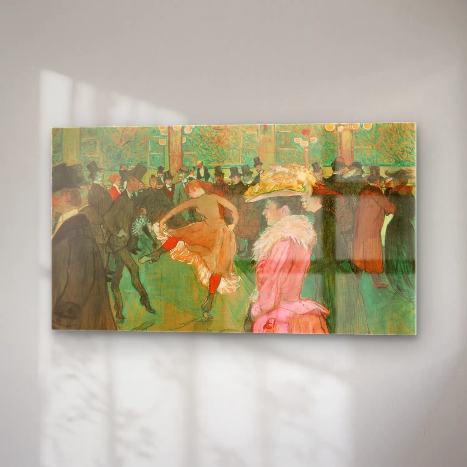 Henri de Toulouse-Lautrec – At the Moulin Rouge The Dance cam tablo — sağ açıdan görünüm