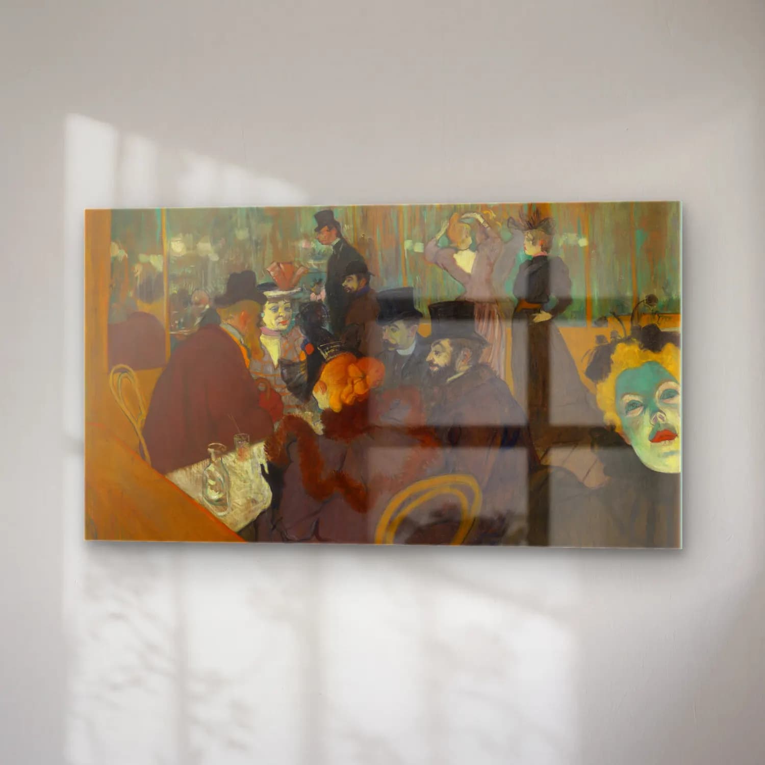 Henri de Toulouse-Lautrec – At the Moulin Rouge cam tablo — sağ açıdan görünüm