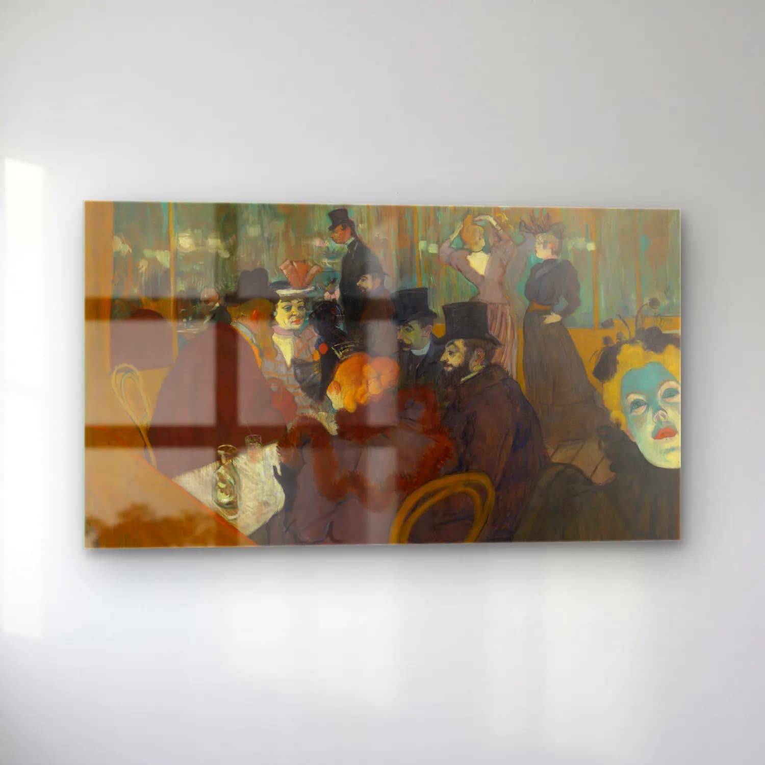 Henri de Toulouse-Lautrec – At the Moulin Rouge cam tablo — sol açıdan görünüm