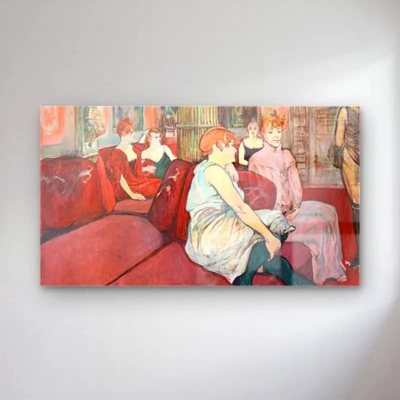 Henri de Toulouse-Lautrec – Au Salon de la rue des Moulins cam tablo — Henri de Toulouse-Lautrec – Au Salon de la rue des Moulins — empresyonist dansçılar