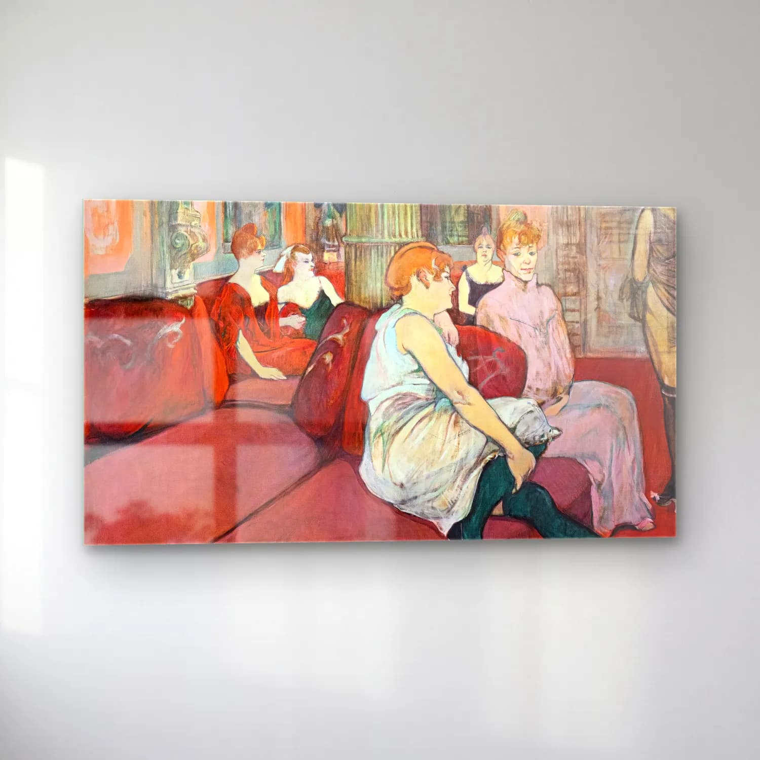 Henri de Toulouse-Lautrec – Au Salon de la rue des Moulins cam tablo — sol açıdan görünüm