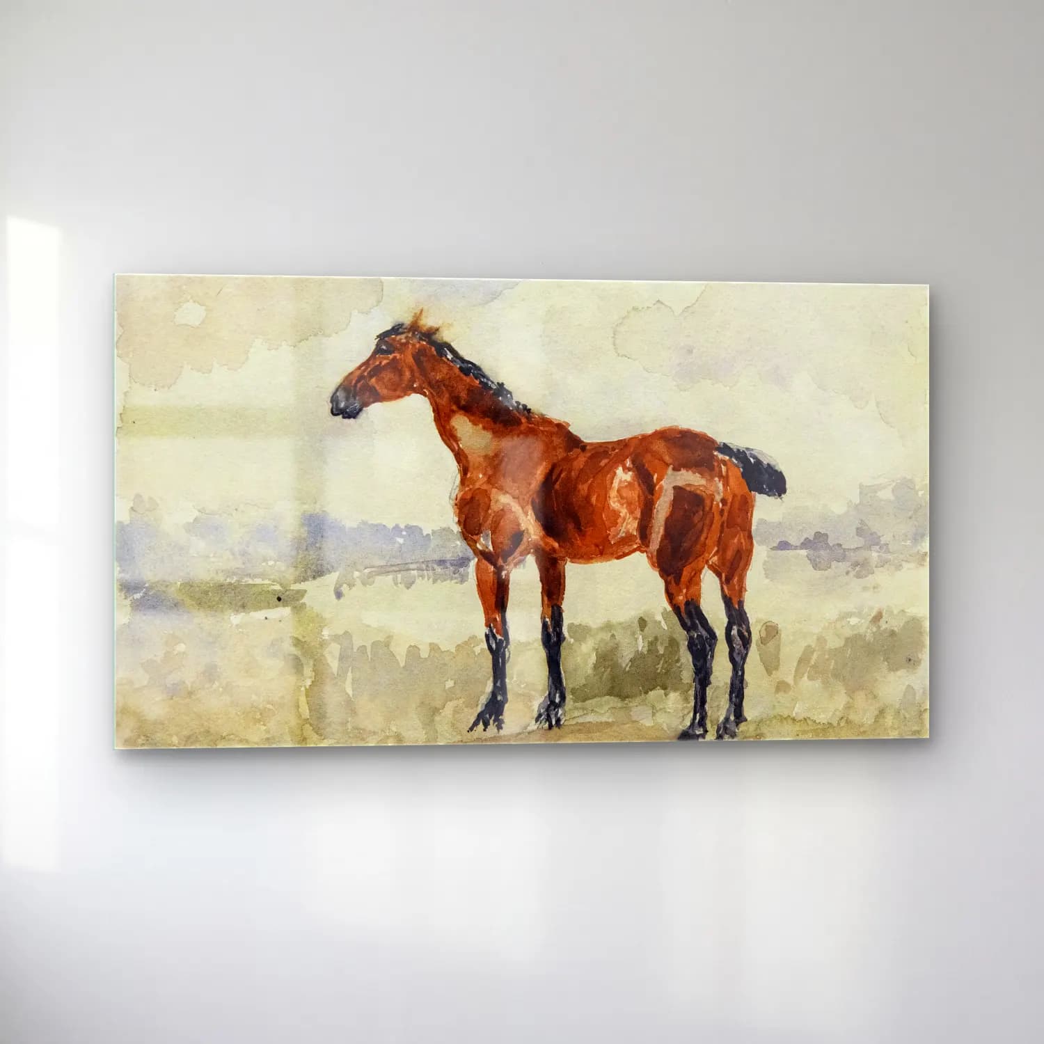 Henri de Toulouse-Lautrec – Cheval roux Henri de Toulouse Lautrec cam tablo — sol açıdan görünüm