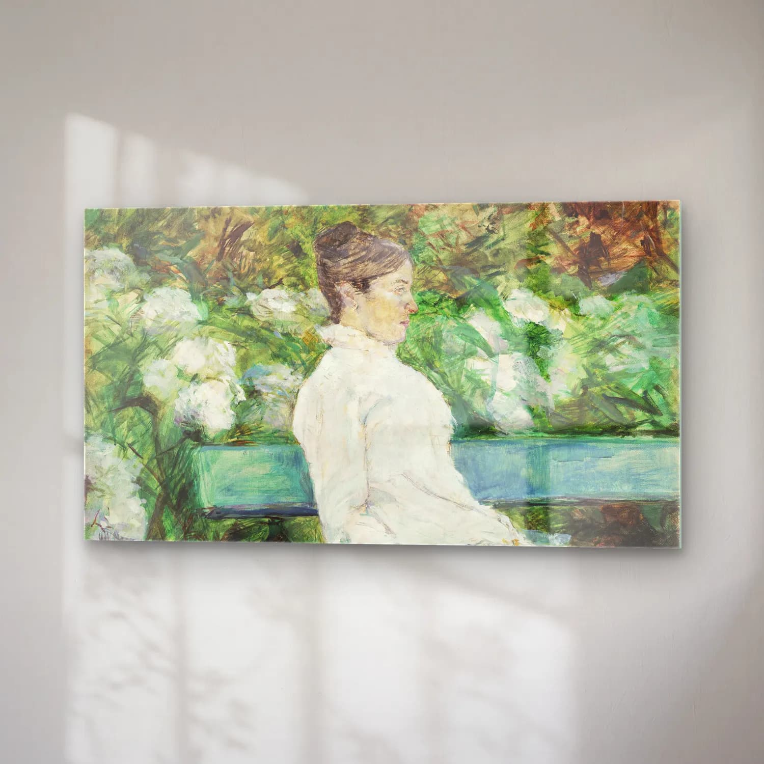 Henri de Toulouse-Lautrec – Countess Adèle de Toulouse-Lautrec in the Garden of Malromé cam tablo — sağ açıdan görünüm