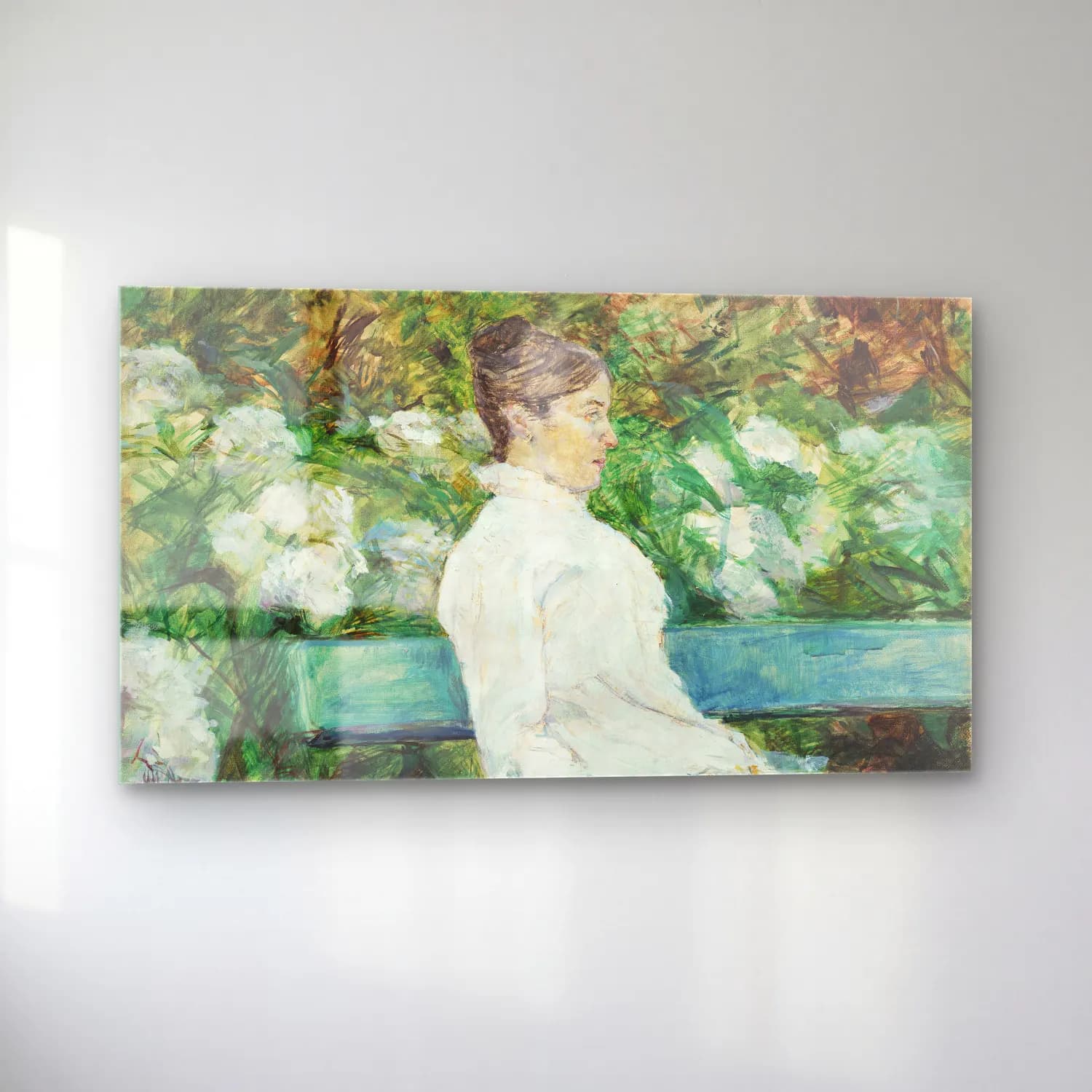 Henri de Toulouse-Lautrec – Countess Adèle de Toulouse-Lautrec in the Garden of Malromé cam tablo — sol açıdan görünüm