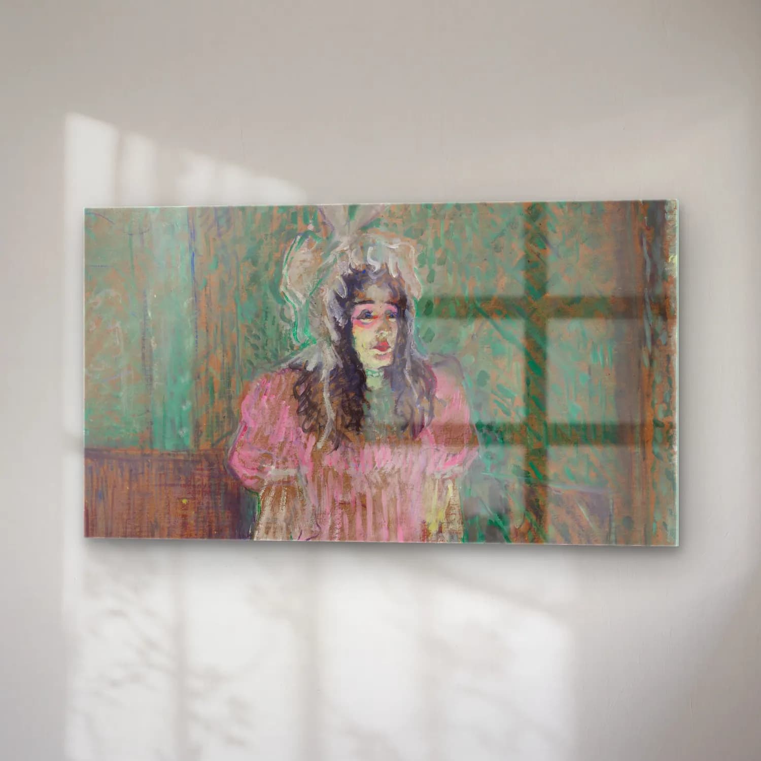 Henri de Toulouse-Lautrec – May Belfort cam tablo — sağ açıdan görünüm