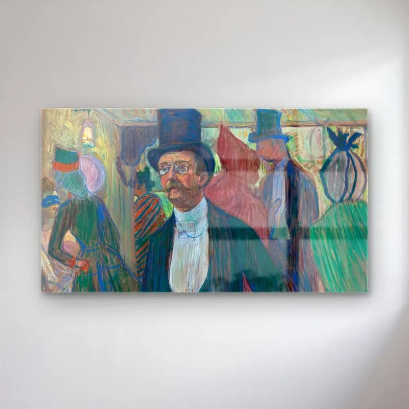Henri de Toulouse-Lautrec – Monsieur Fourcade cam tablo — Henri de Toulouse-Lautrec – Monsieur Fourcade — empresyonist erkek portresi