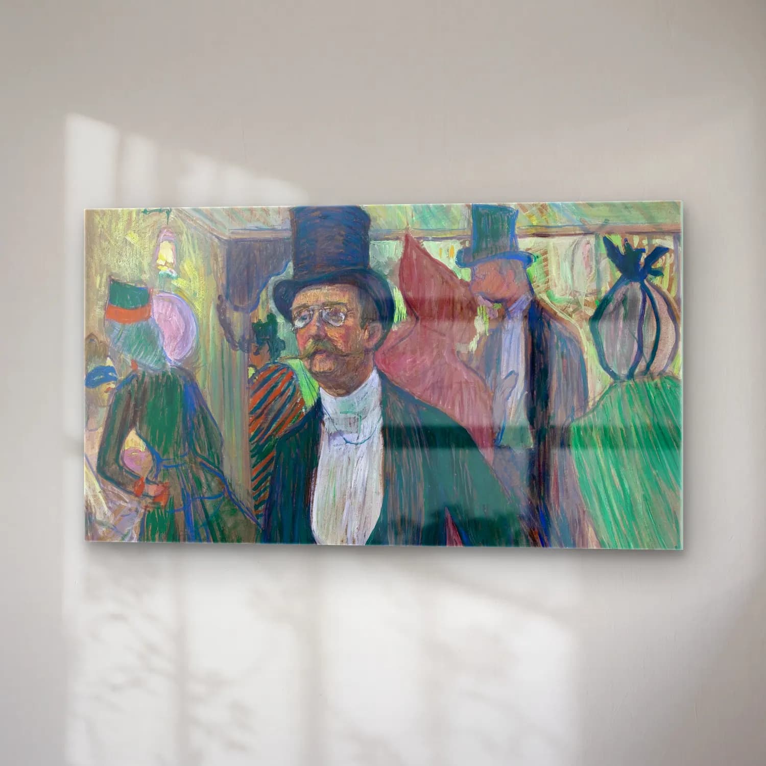 Henri de Toulouse-Lautrec – Monsieur Fourcade cam tablo — sağ açıdan görünüm