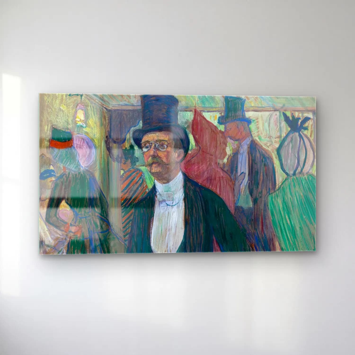 Henri de Toulouse-Lautrec – Monsieur Fourcade cam tablo — sol açıdan görünüm