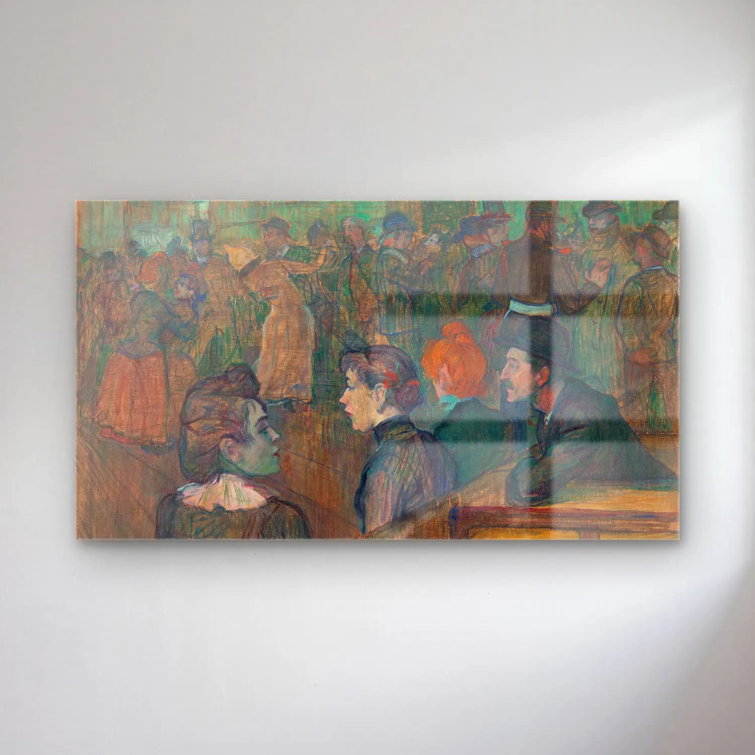 Henri de Toulouse-Lautrec – Moulin de la Galette cam tablo — Henri de Toulouse-Lautrec – Moulin de la Galette — empresyonist dansçılar