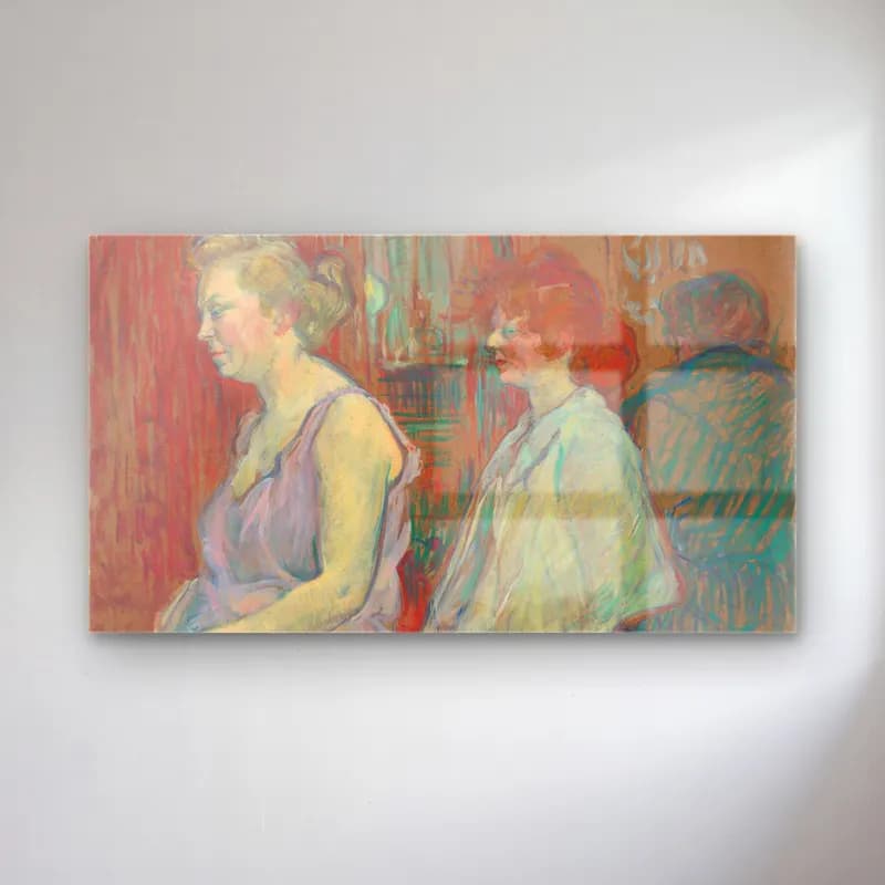 Henri de Toulouse-Lautrec – Rue des Moulins cam tablo — Henri de Toulouse-Lautrec – Rue des Moulins — empresyonist dansçılar