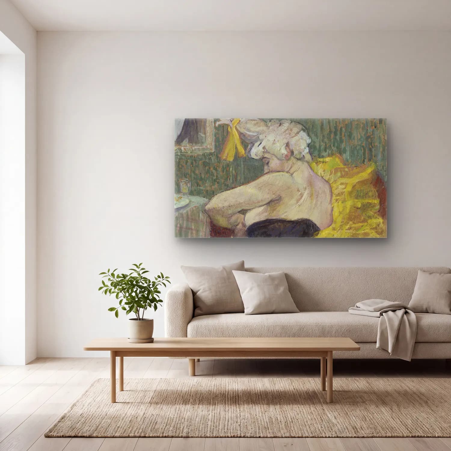 Henri de Toulouse-Lautrec – The Clown Cha-U-Kao cam tablo — açık renk salonda