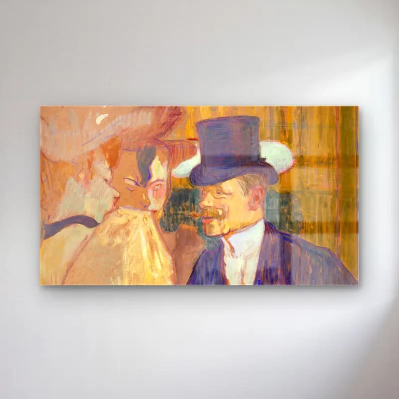 Henri de Toulouse-Lautrec – The Englishman at the Moulin Rouge cam tablo — Henri de Toulouse-Lautrec – The Englishman at the Moulin Rouge — empresyonist erkek portresi