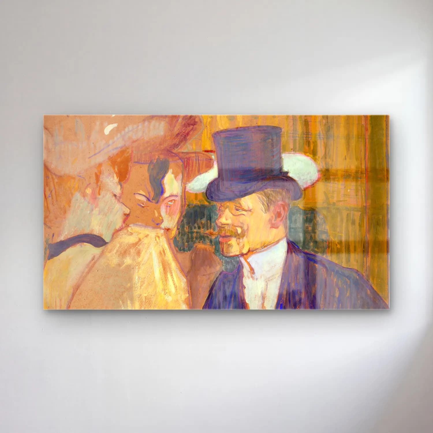 Henri de Toulouse-Lautrec – The Englishman at the Moulin Rouge cam tablo — Henri de Toulouse-Lautrec – The Englishman at the Moulin Rouge — empresyonist erkek portresi