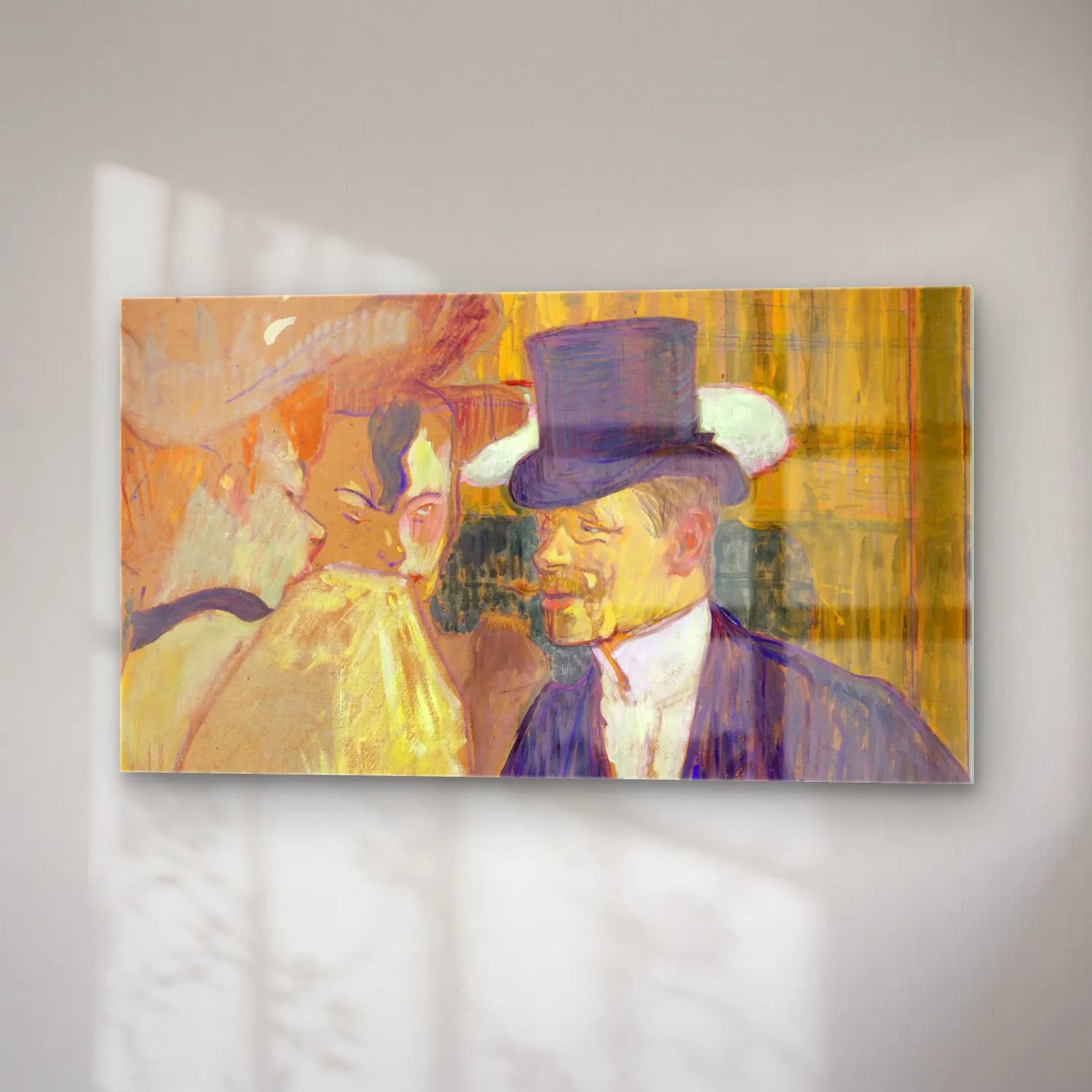 Henri de Toulouse-Lautrec – The Englishman at the Moulin Rouge cam tablo — sağ açıdan görünüm