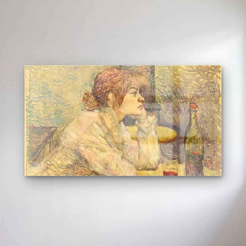 Henri de Toulouse-Lautrec – The Hangover (Suzanne Valadon) cam tablo — Henri de Toulouse-Lautrec – The Hangover (Suzanne Valadon) — empresyonist kadın portresi