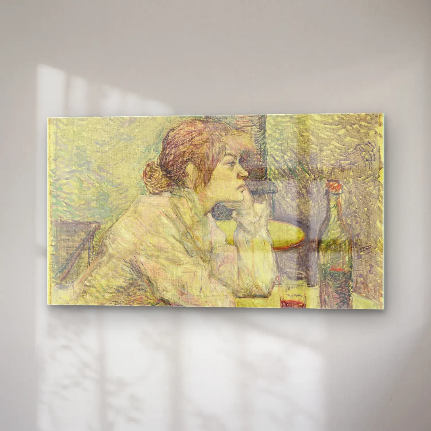 Henri de Toulouse-Lautrec – The Hangover (Suzanne Valadon) cam tablo — sağ açıdan görünüm