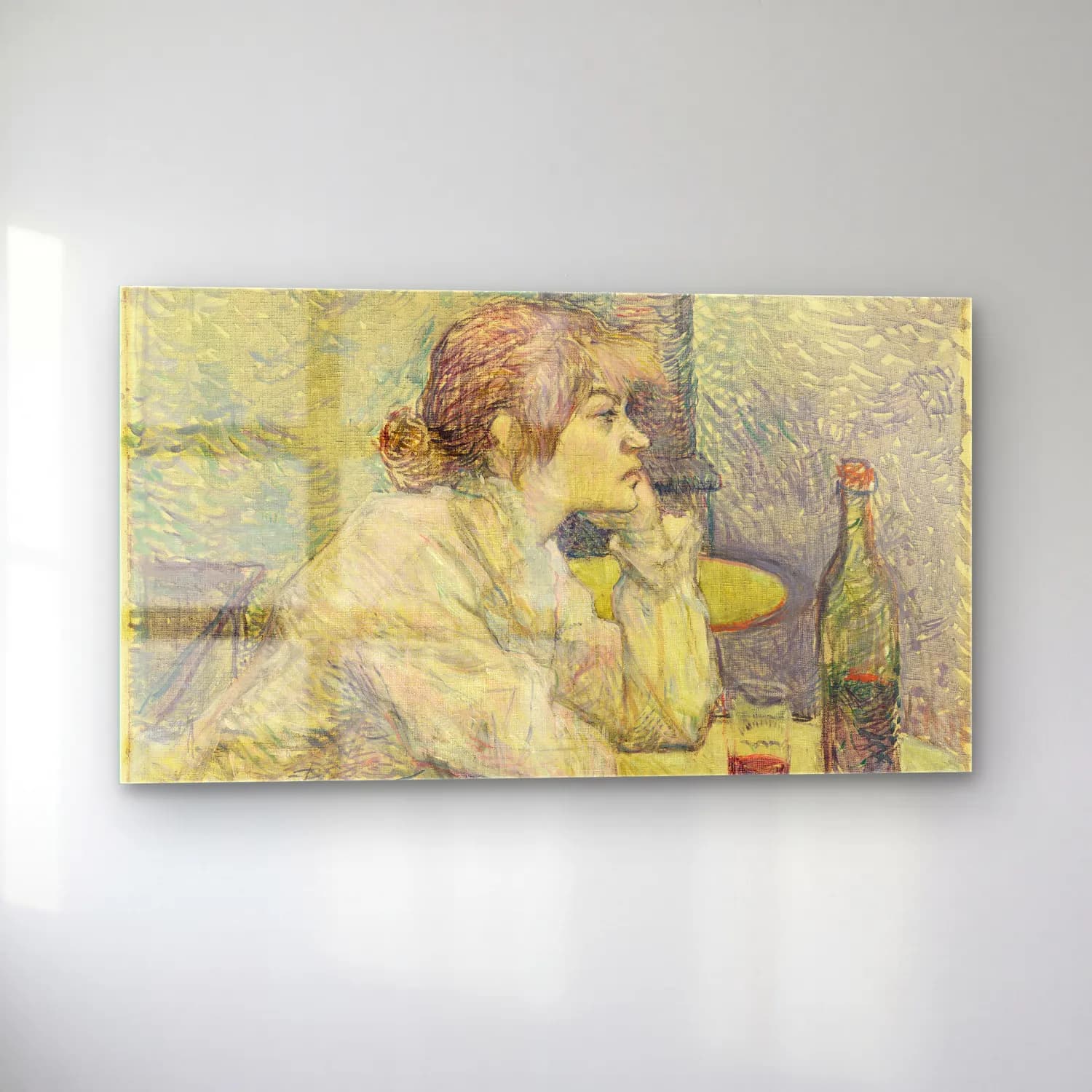 Henri de Toulouse-Lautrec – The Hangover (Suzanne Valadon) cam tablo — sol açıdan görünüm