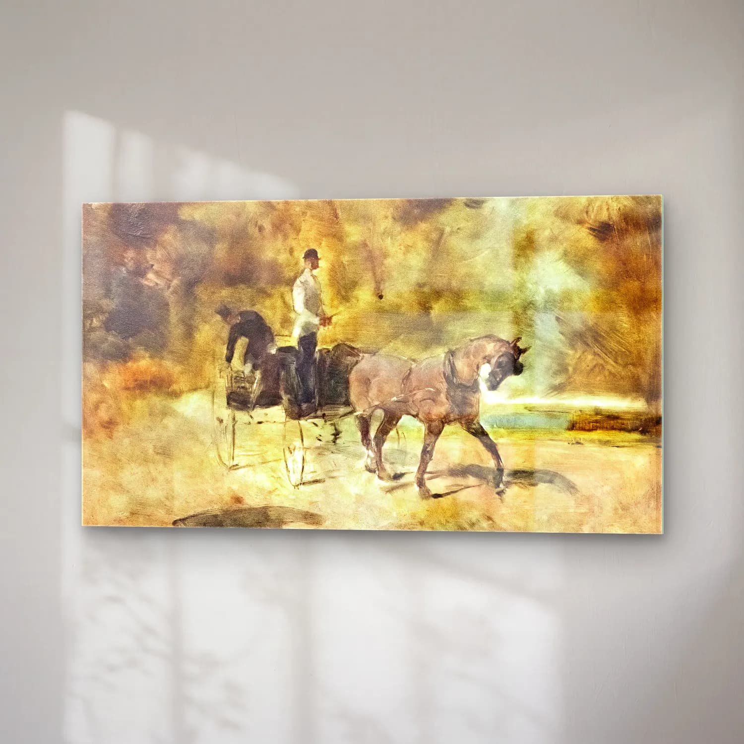 Henri de Toulouse-Lautrec – Un dog-cart cam tablo — sağ açıdan görünüm