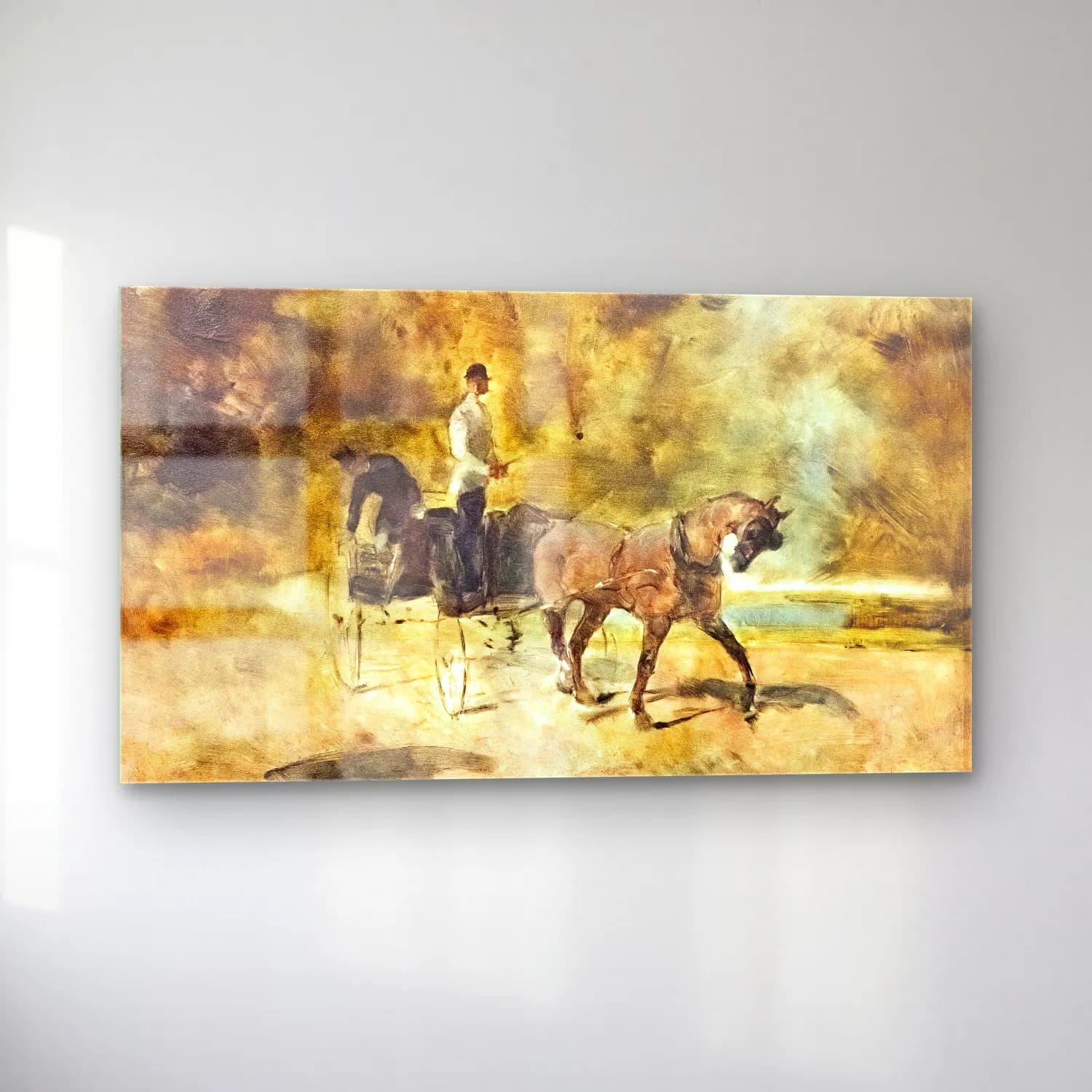 Henri de Toulouse-Lautrec – Un dog-cart cam tablo — sol açıdan görünüm