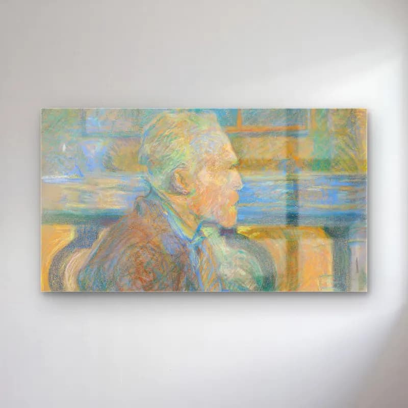 Henri de Toulouse-Lautrec – Vincent van Gogh Sun cam tablo — Henri de Toulouse-Lautrec – Vincent van Gogh Sun — empresyonist erkek portresi