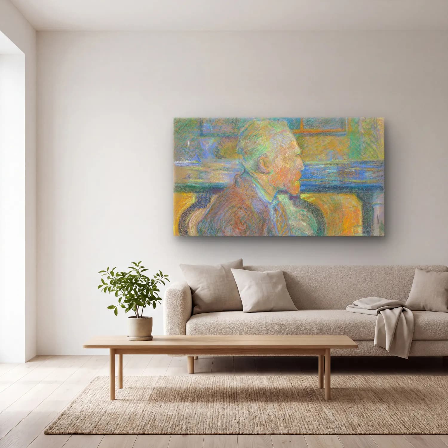 Henri de Toulouse-Lautrec – Vincent van Gogh Sun cam tablo — açık renk salonda