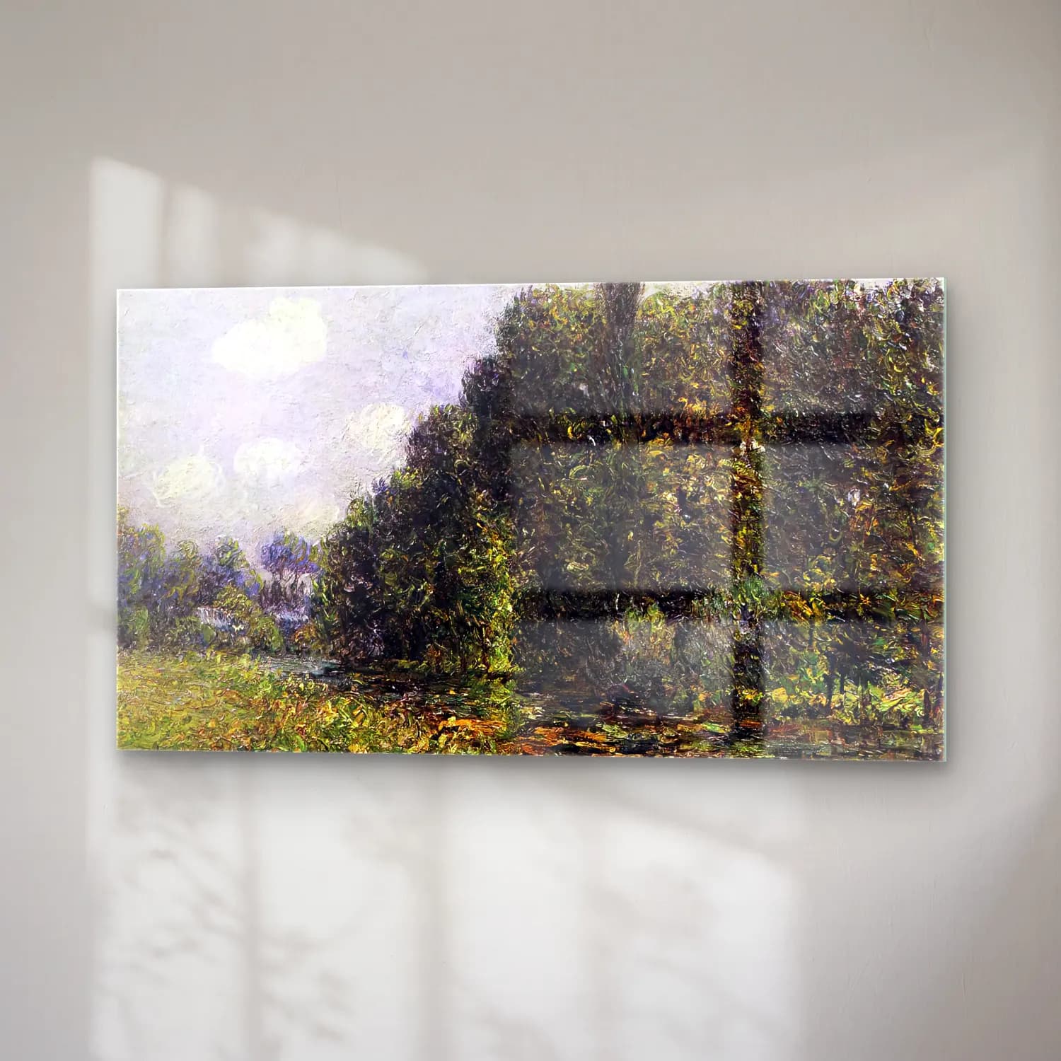 Gustave Loiseau – Banks of the Seine cam tablo — sağ açıdan görünüm