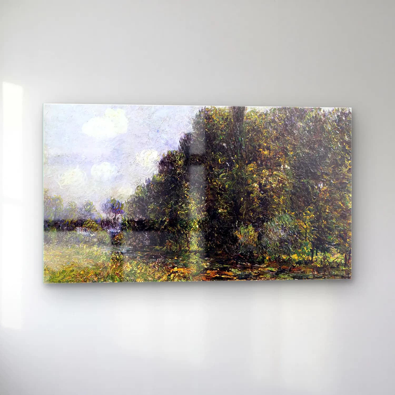 Gustave Loiseau – Banks of the Seine cam tablo — sol açıdan görünüm