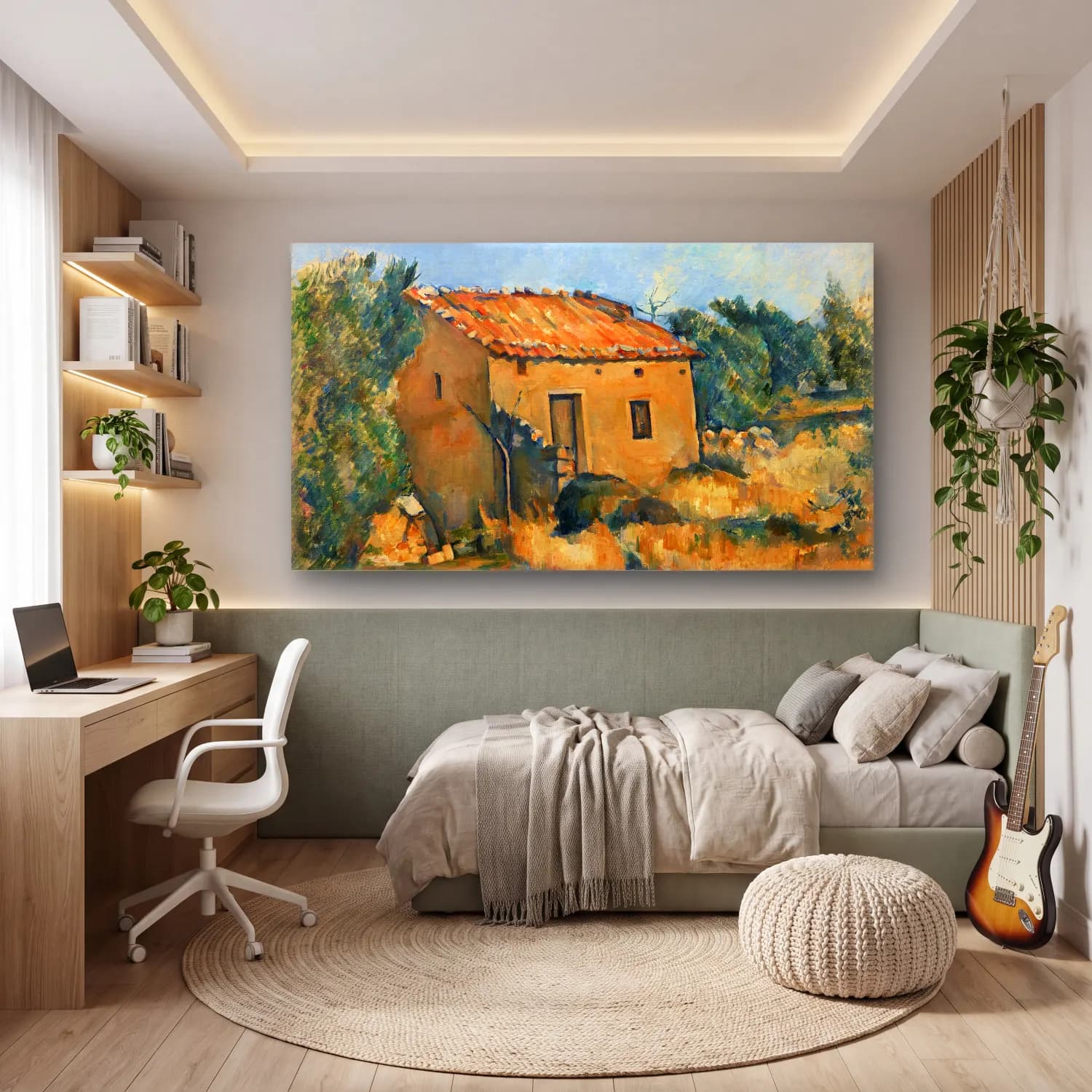 Paul Cézanne – Abandoned House near Aix-en-Provence cam tablo — genç odasında