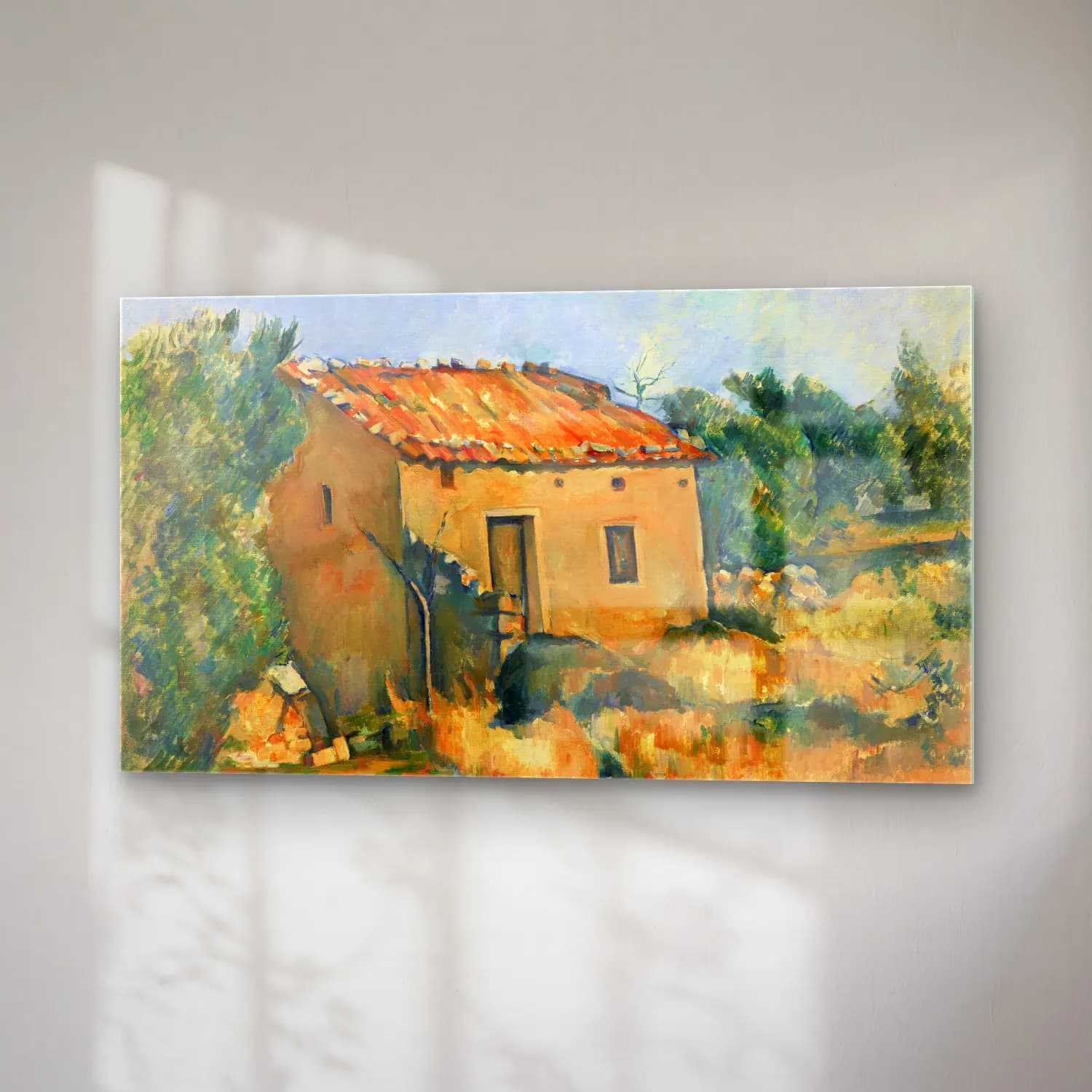 Paul Cézanne – Abandoned House near Aix-en-Provence cam tablo — sağ açıdan görünüm