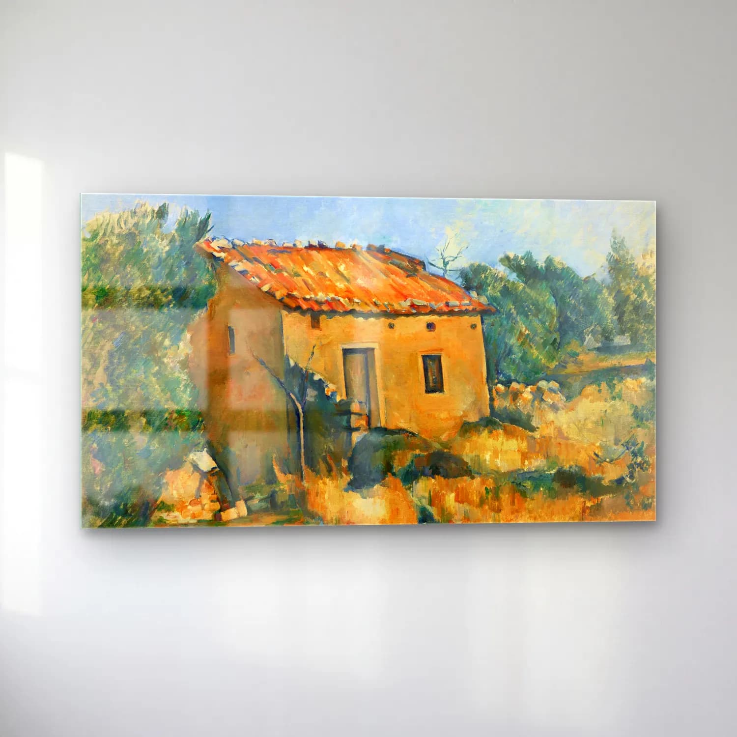 Paul Cézanne – Abandoned House near Aix-en-Provence cam tablo — sol açıdan görünüm