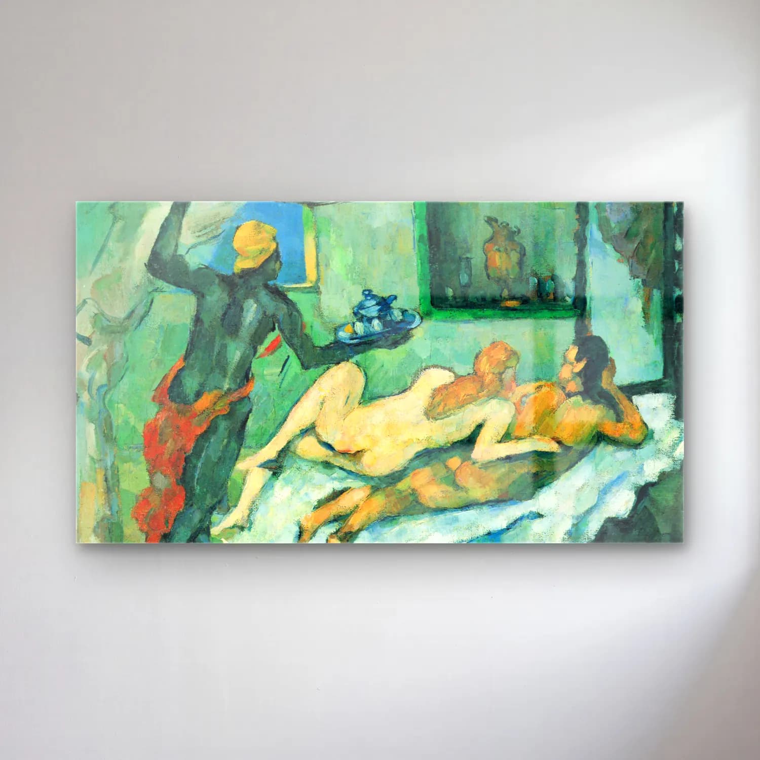 Paul Cézanne – After lunch in Naples cam tablo — Paul Cézanne – After lunch in Naples — empresyonist figür çalışması
