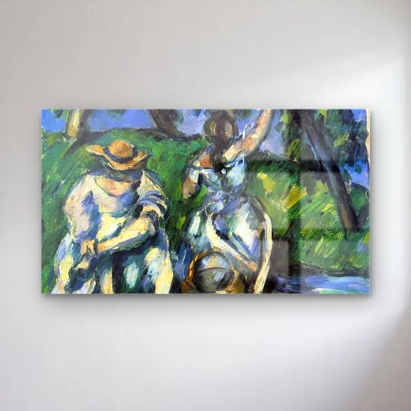 Paul Cézanne – Figures cam tablo — Paul Cézanne – Figures — empresyonist dansçılar