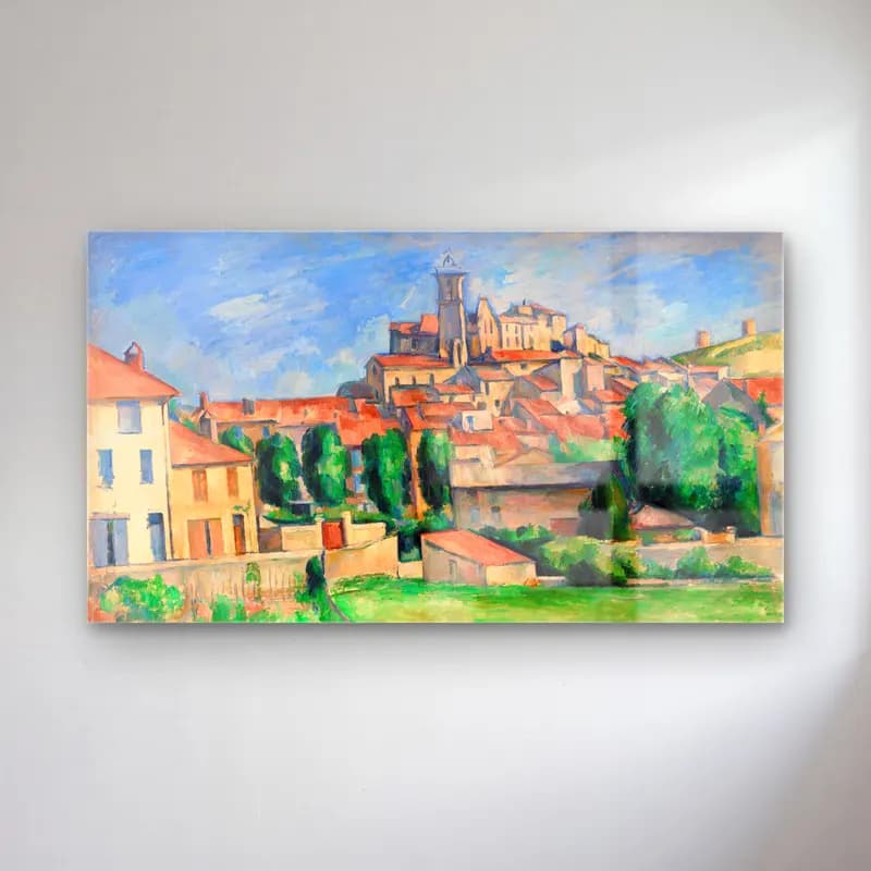 Paul Cézanne – Gardanne cam tablo — Paul Cézanne – Gardanne — empresyonist akdeniz sahil kasabası