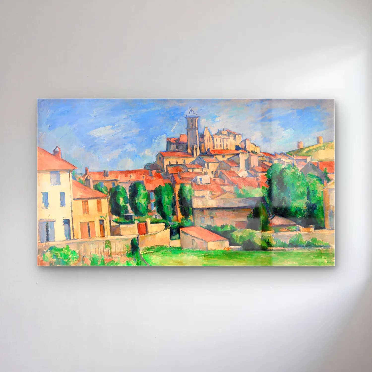 Paul Cézanne – Gardanne cam tablo — Paul Cézanne – Gardanne — empresyonist akdeniz sahil kasabası