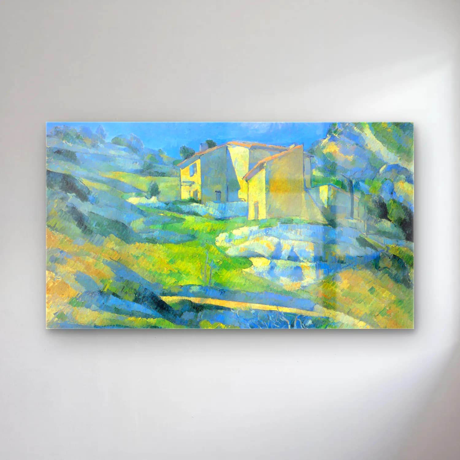 Paul Cézanne – House in the Provence cam tablo — Paul Cézanne – House in the Provence — empresyonist kır evi