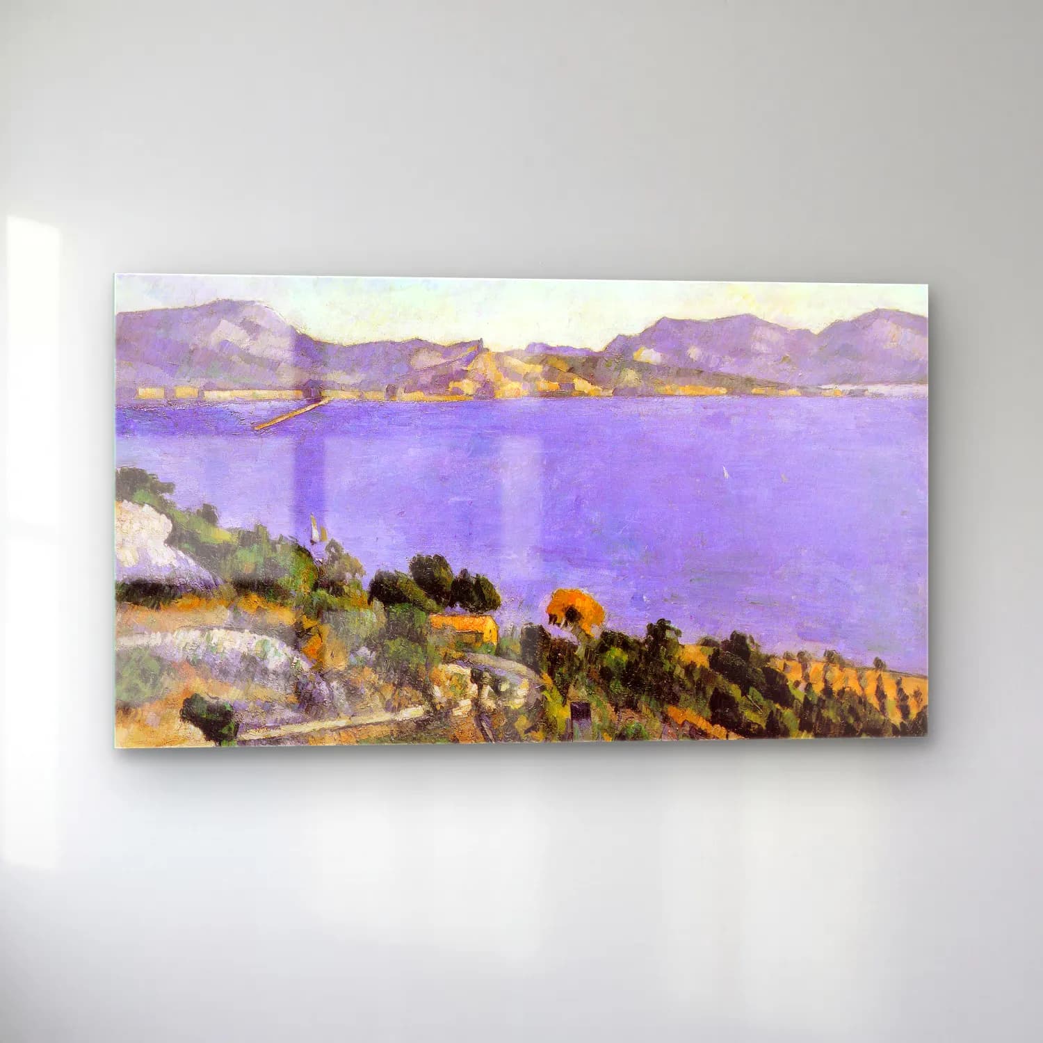 Paul Cézanne – L Estaque vue du golfe de Marseille cam tablo — sol açıdan görünüm