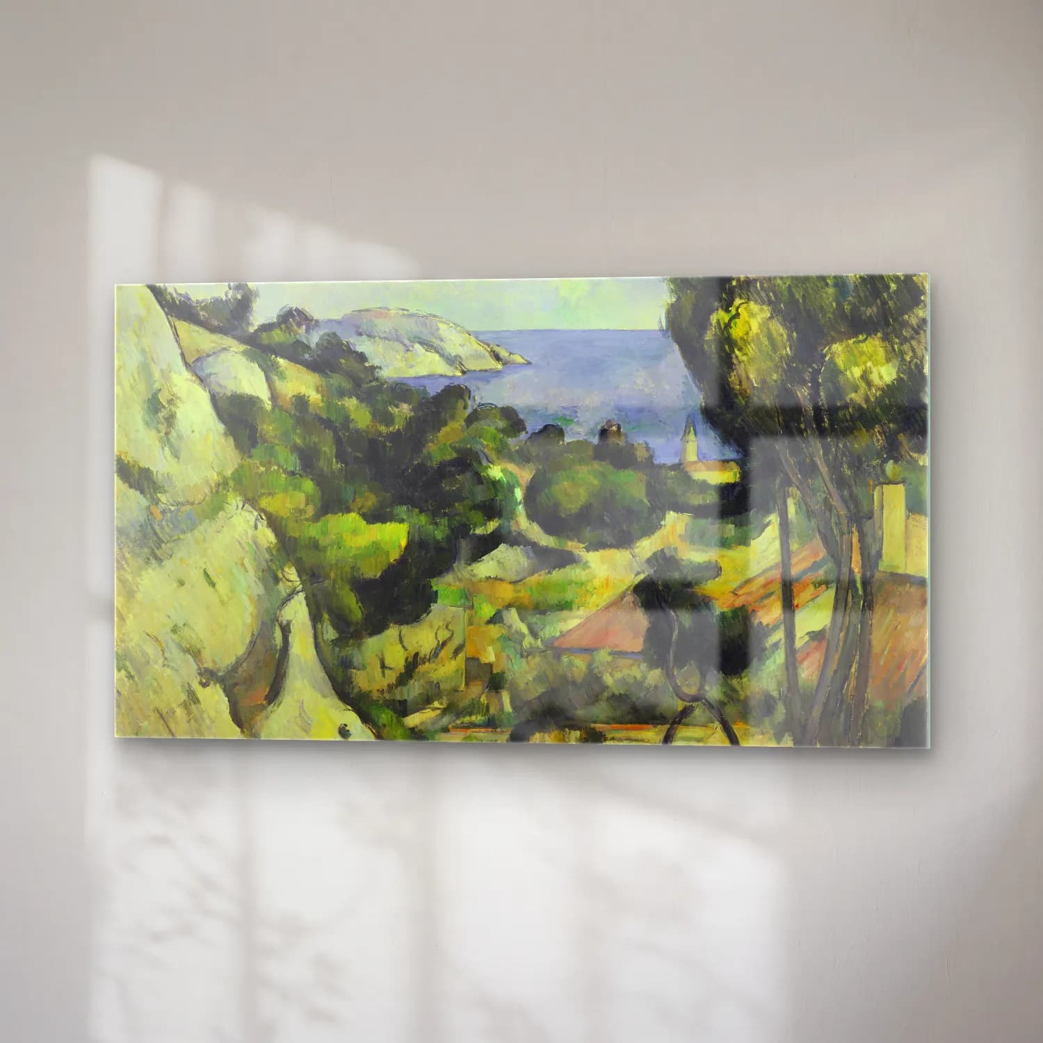 Paul Cézanne – L Estaque cam tablo — sağ açıdan görünüm