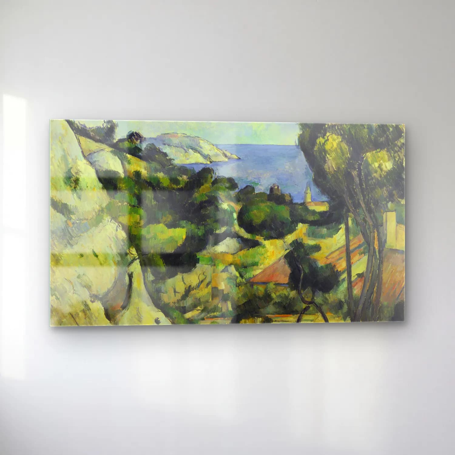 Paul Cézanne – L Estaque cam tablo — sol açıdan görünüm