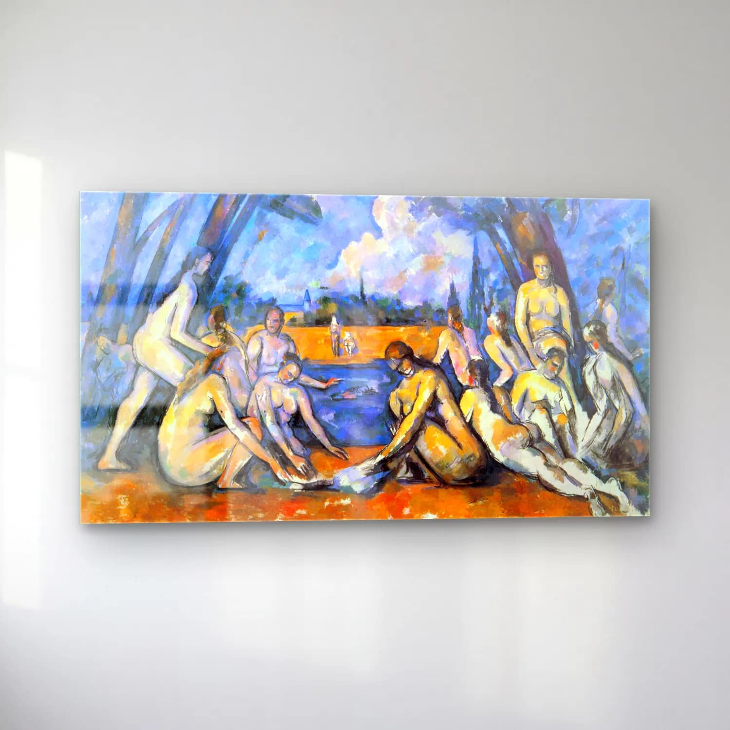 Paul Cézanne – Large Bathers cam tablo — sol açıdan görünüm