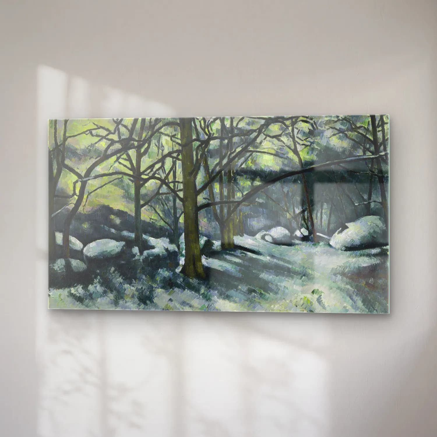 Paul Cézanne – Melting Snow, Fontainebleau cam tablo — sağ açıdan görünüm