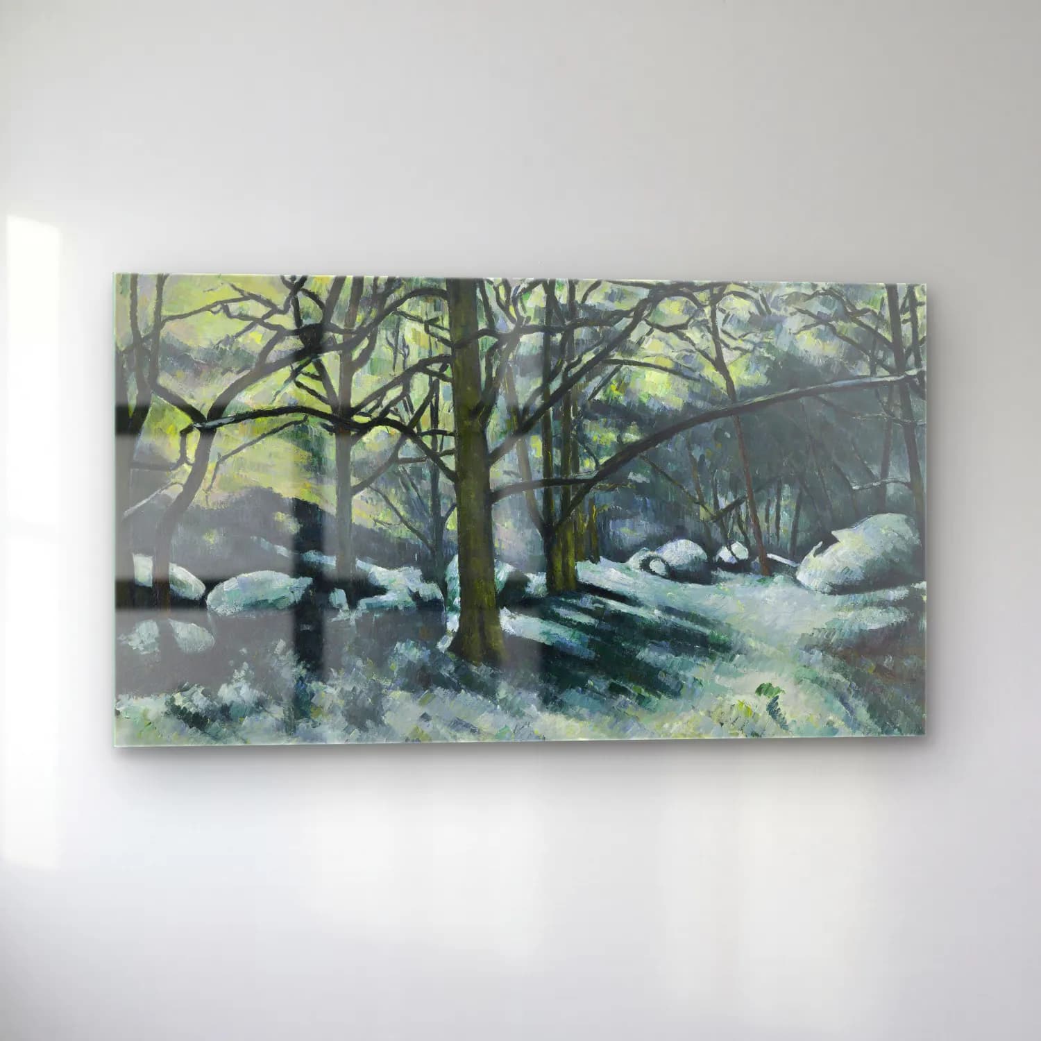 Paul Cézanne – Melting Snow, Fontainebleau cam tablo — sol açıdan görünüm