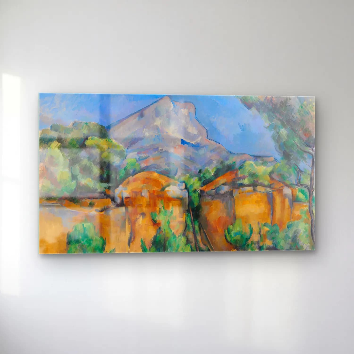 Paul Cézanne – Mont Sainte-Victoire Seen from the Bibémus Quarry cam tablo — sol açıdan görünüm