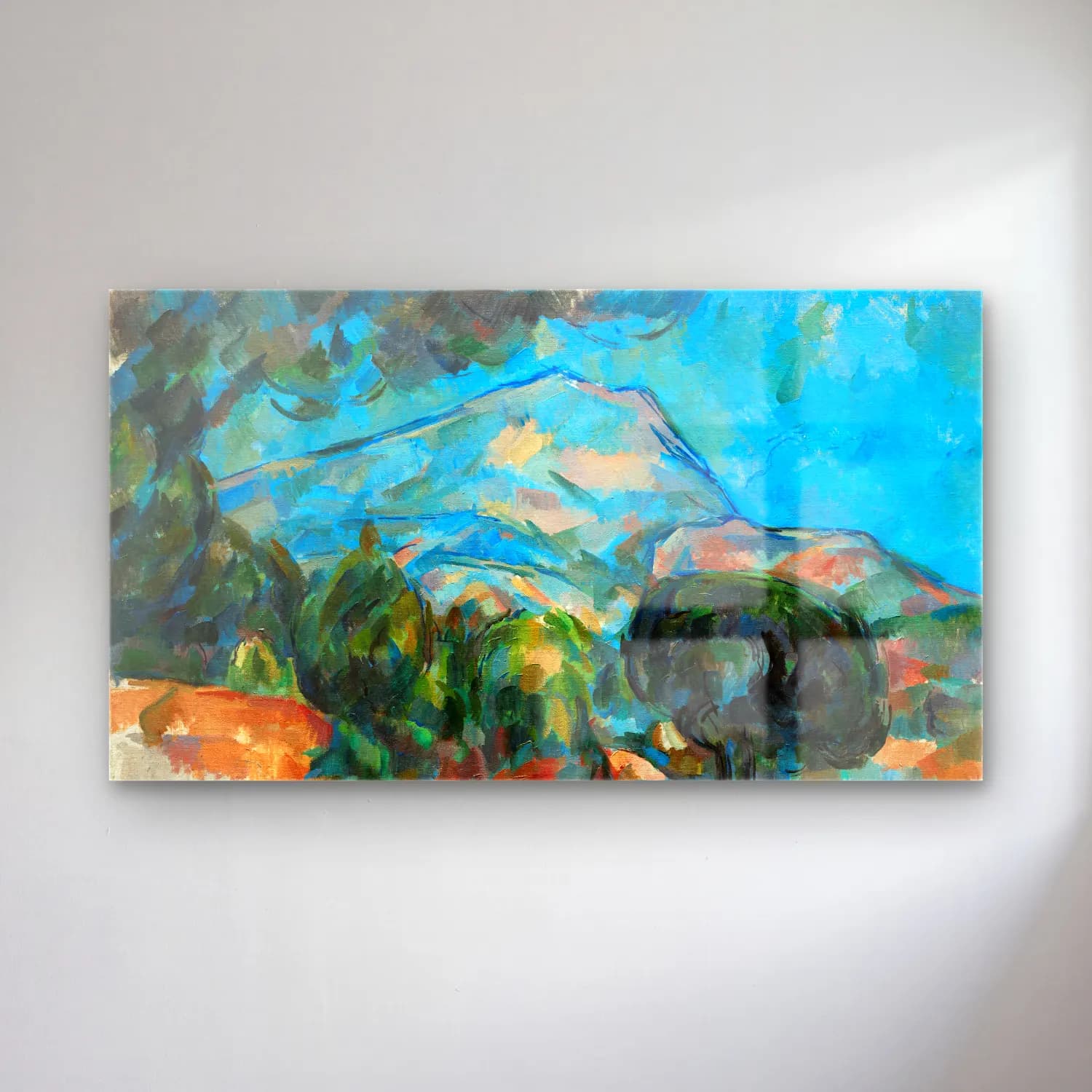 Paul Cézanne – Mount Sainte–Victoire cam tablo — Paul Cézanne – Mount Sainte–Victoire — empresyonist dağ manzarası